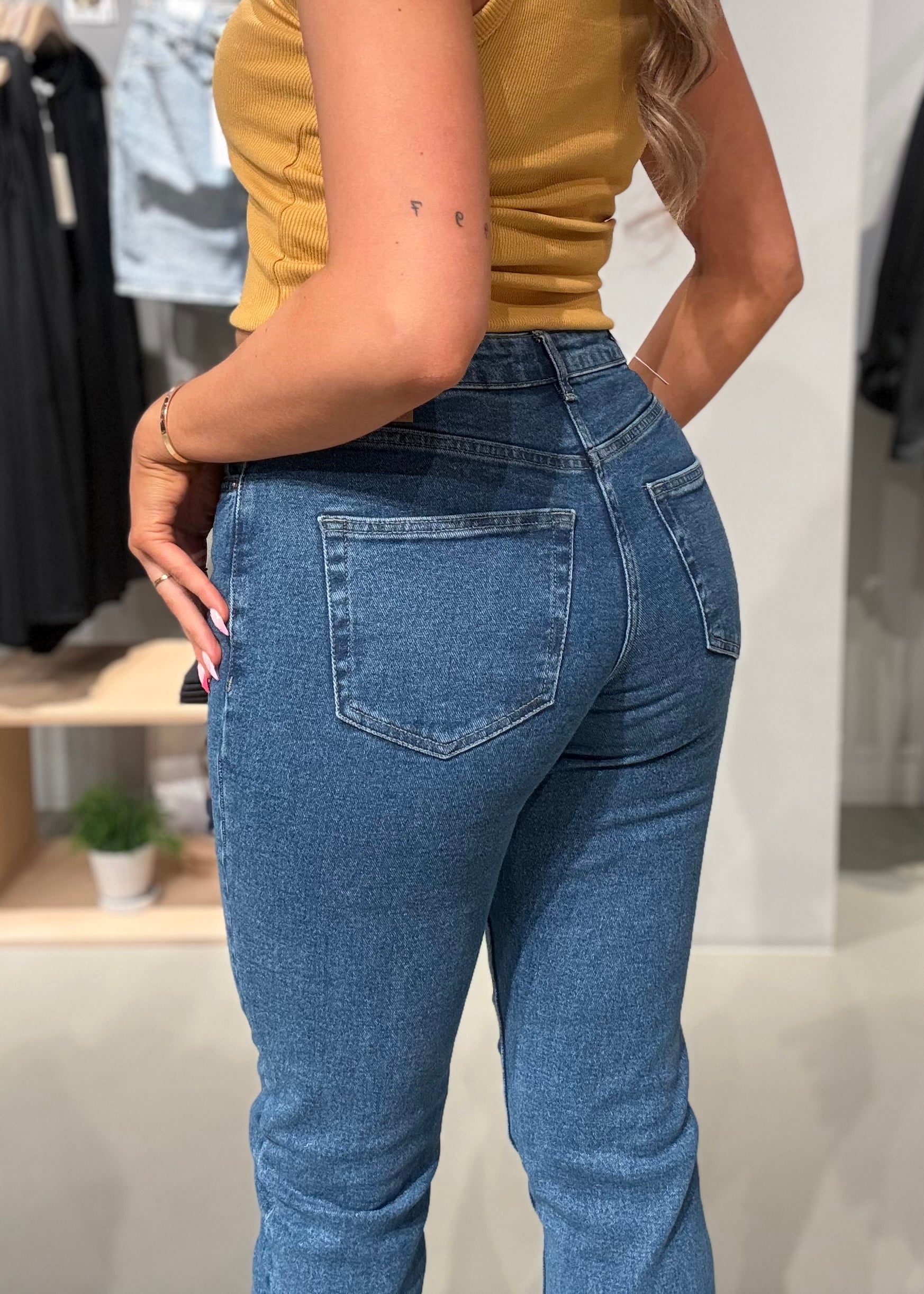 PCBELLA Jeans - Medium Blue Denim